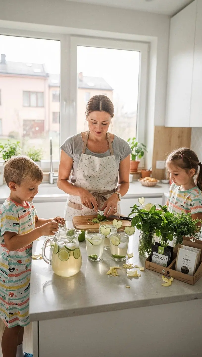Bartenderio ruošiamas kokteilis su persų kalkių arbata ir citrusiniais vaisiais.
