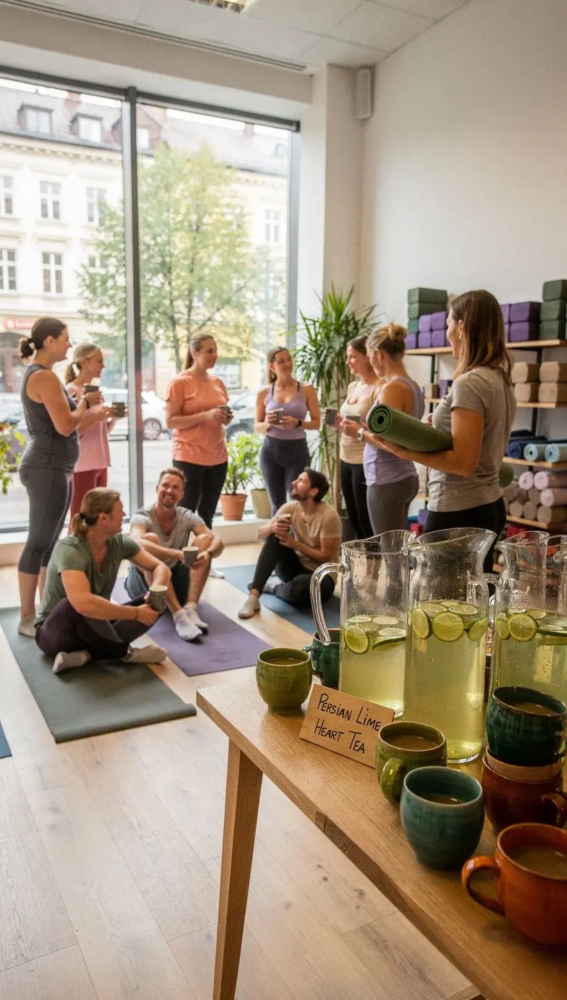 Bartenderio paruošta gaivinanti arbata su persų kalkėmis.